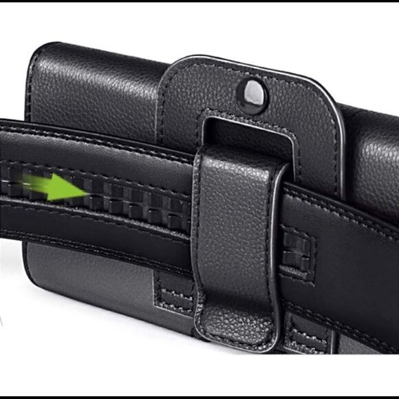 Apple Samsung Leather Phone Pouch Belt New - Picture 5 of 6